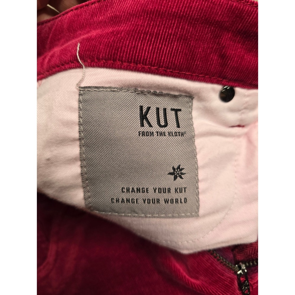 KUT From the Kloth Jean Fab Ab Wide Leg Ruby Corduroy Pants 8 - Picture 6 of 11